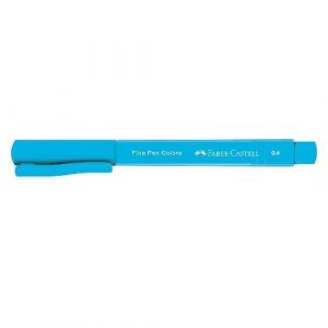 Caneta Faber Castell Fine Pen 0.4 Fluor Azul