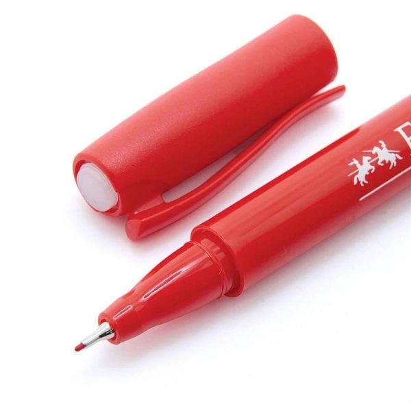 Caneta Faber Castell Fine Pen 0.4 Vermelho FPB/VMZF C/12 Unidades