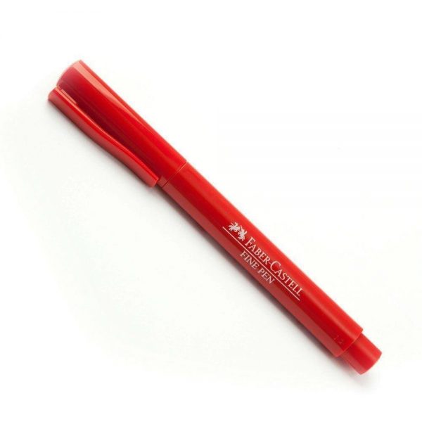 Caneta Faber Castell Fine Pen 0.4 Vermelho FPB/VMZF C/12 Unidades