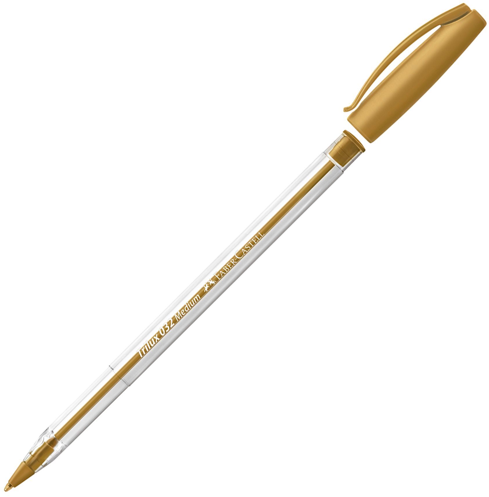 Caneta Faber Castell Esferográfica Trilux Ouro 1.0mm 032OURO C/12 Unidades - Papelaria Criativa