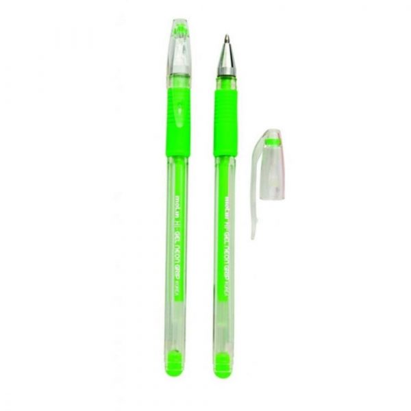 Caneta Gel 0.7mm Grip Neon Verde Claro Molin 3244 C/12 Unidades