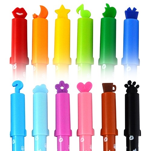 Caneta Hidrografica Fineliner Kaz 12 Cores C/Carimbo KZ712