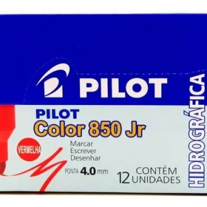Caneta Hidrografica Pilot 850 Jr 4.0 Vermelho C/12 Unidades