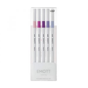 Caneta Hidrográfica 0.4 Emott N7 Candy Colors Uniball C/5 Cores 582900