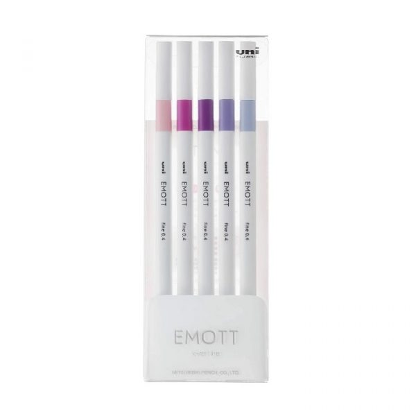 Caneta Hidrográfica 0.4 Emott N7 Candy Colors Uniball C/5 Cores 582900