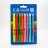 Caneta Marca Texto Cis Lumini Neon/Pastel C/08 Cores Traços Até 3,5mm 579802