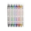 CANETA MARCADOR ARTISTICO LEOLEO DUAL BRUSH 12 CORES 96142