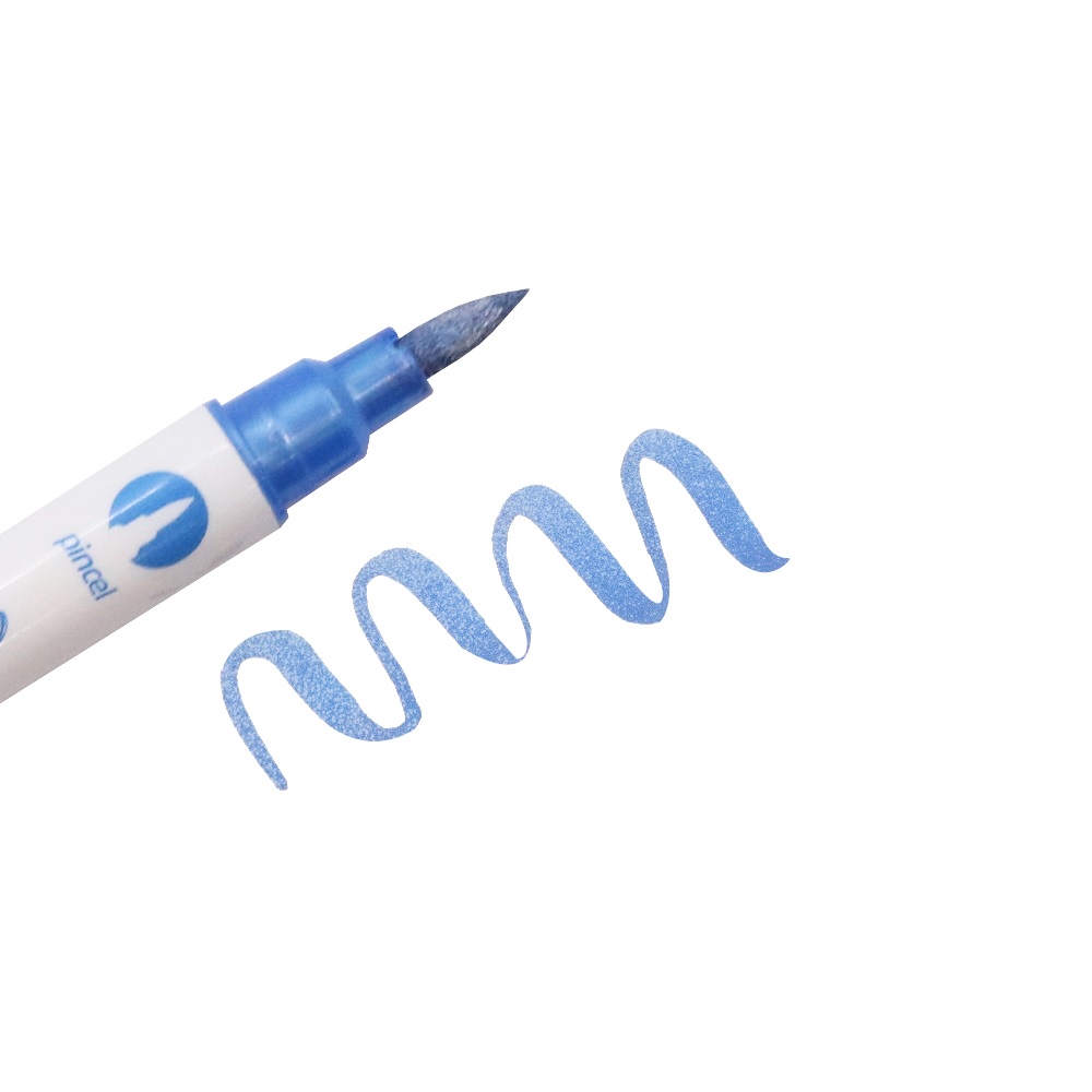 CANETA MARCADOR ARTISTICO LEOLEO DUAL BRUSH 12 CORES 96142
