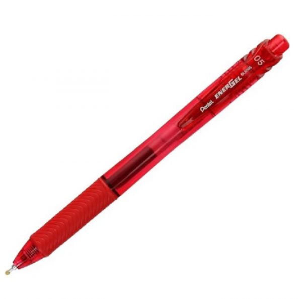 Caneta Pentel Energel 0.5mm Vermelha Retrátil BLN105B