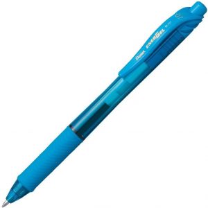 Caneta Pentel Energel 0.7mm Azul Claro Retrátil BLN107S