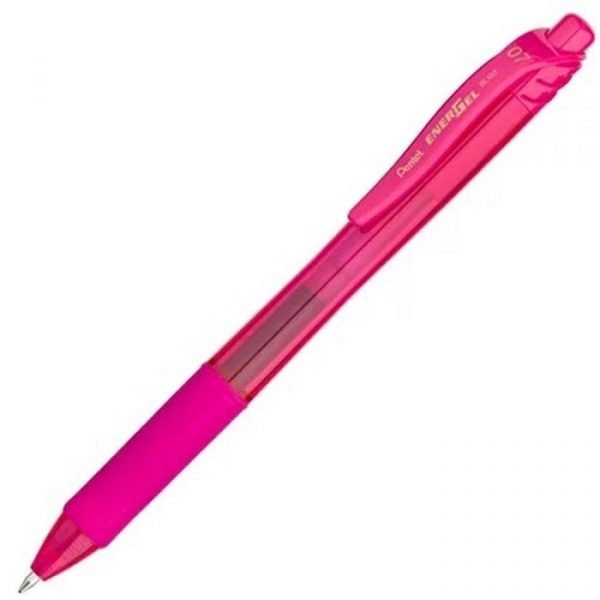 Caneta Pentel Energel 0.7mm Rosa Retrátil BLN107P