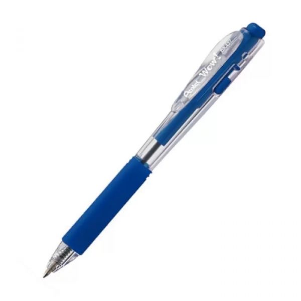 Caneta Pentel Esferográfica Wow 0.7mm Azul Retrátil BK437C