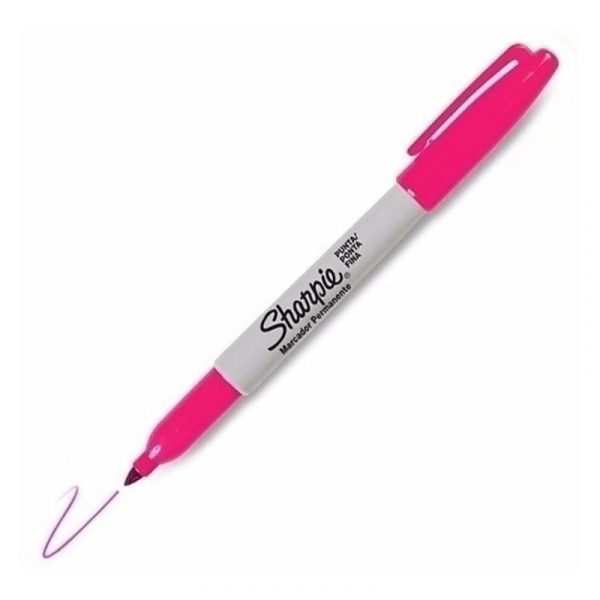 Caneta Permanente Sharpie Magenta Ponta Fina