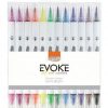 Caneta Pincel Dual Brush Aquarelável Estojo C/12 Cores Evoke BRW BP1012