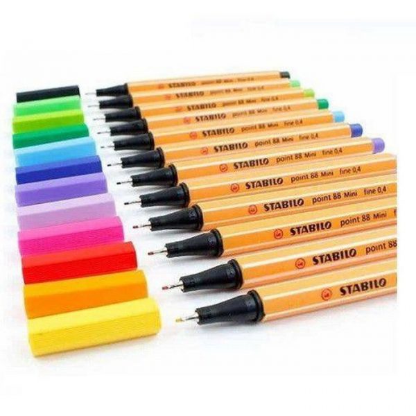 Caneta Stabilo Point 88 Fineliner 0.4mm 12 Cores 1207800