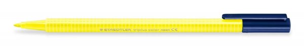 Caneta Staedtler Triplus 1.0mm Amarelo Neon Ponta Fibra Sintética 323-101