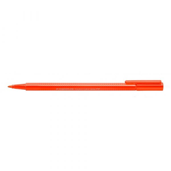 Caneta Staedtler Triplus 1.0mm Vermelho Neon Ponta Fibra Sintética 323-201