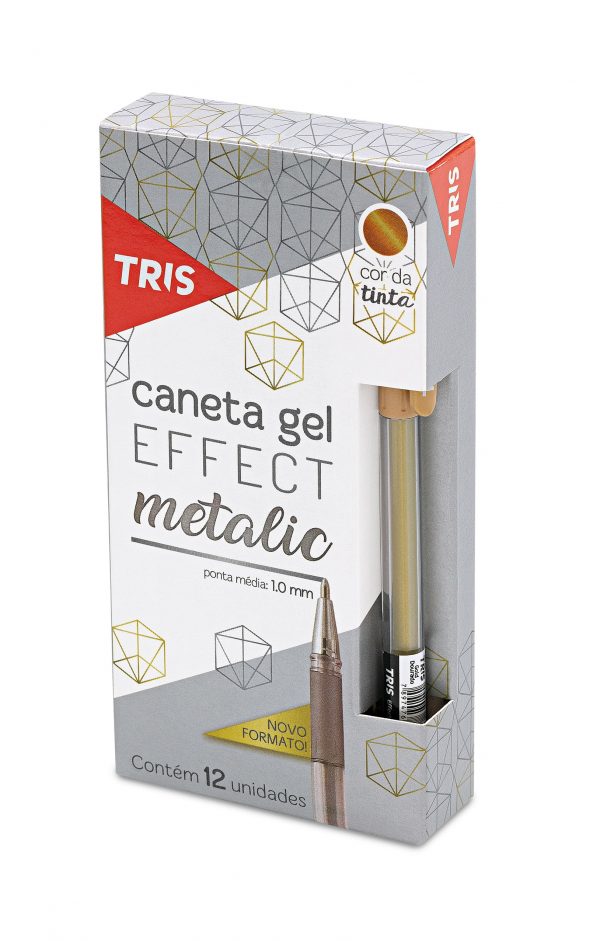 Caneta Tris Gel Effect Metalic Ouro 1.0mm 651231
