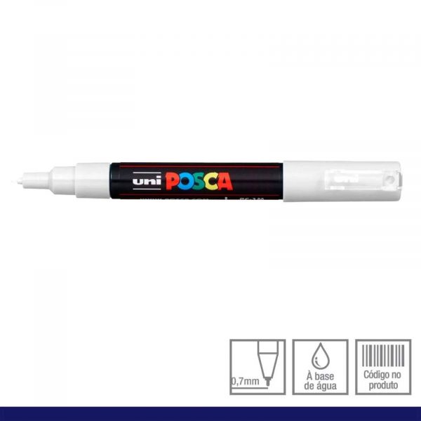 CANETA UNI BALL PC1M POSCA BRANCO 431280