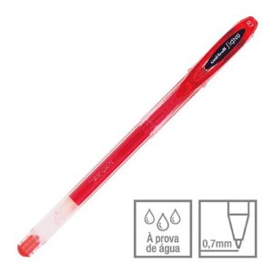 Caneta Uni Ball Signo Gel Ink Roller Vermelha 0.7mm Fine Waterproof Um120 172400