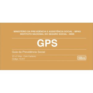 Carnê GPS Guia da Previdência Social 12x2 Vias 24 Folhas C/ 20 Unidades Tilibra 156175