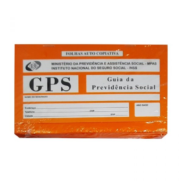 Carnê GPS Guia da Previdência Social 12x2 Vias 24 Folhas FD Gráfica C/10 Unidades 9098