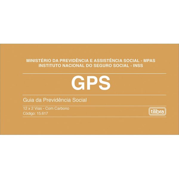 Carnê GPS Guia da Previdência Social 12x2 Vias 24 Folhas Tilibra 156175