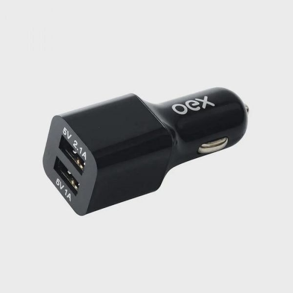 Carregador Oex USB 2 Entradas Veicular Preto CG101