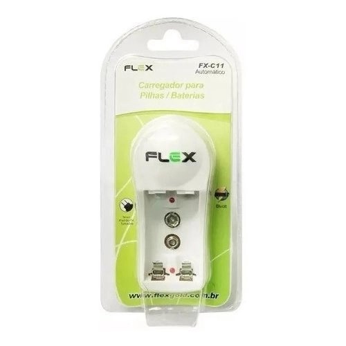 CARREGADOR PILHA/BATERIA FLEX AA/AAA FX-C11