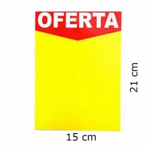 Cartaz Para Marcação Oferta Amarelo A5 250g 15x21cm C/10 Unidades