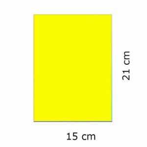 Cartaz Para Marcação Oferta Amarelo Liso A5 250g 15x21cm C/10 Unidades