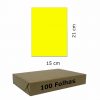 Cartaz Para Marcação Oferta Amarelo Liso A5 250g 15x21cm C/100 Unidades