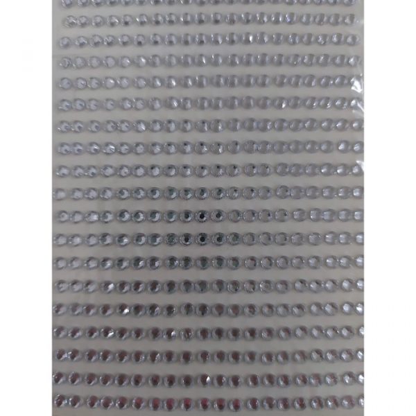 Cartela Strass 4mm Cristal 10x26cm Kit 440456