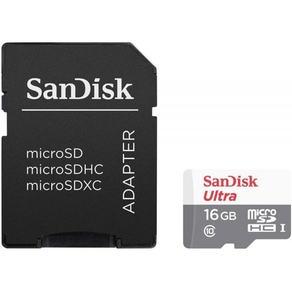 Cartão de Memória 16GB SanDisk Ultra MicroSDHC C10 UHS-I 80MB/s