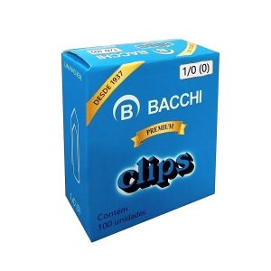 Clips Bacchi Galvanizado N1/0 Premium 100 Unidades Pacote C/10 Caixas
