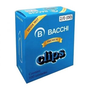 Clips Bacchi Galvanizado N2/0 Premium 77Grs 100 Unidades Pacote C/10 Caixas