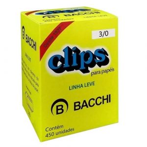 Clips Bacchi Galvanizado N3/0 Linha Leve C/450 Unidades