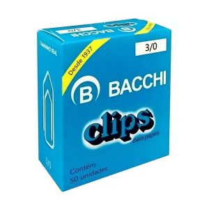 Clips Bacchi Galvanizado N3/0 Premium 50 Unidades Pacote C/10 Caixas