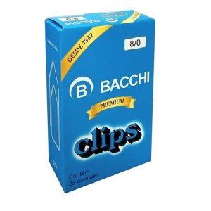 Clips Bacchi Galvanizado N8/0 Premium C/25 Unidades