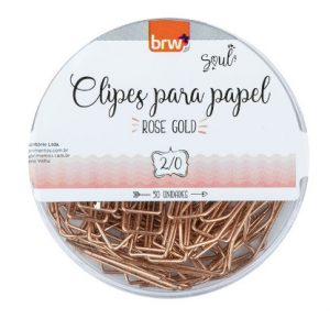 Clips Brw 2/0 Rose Gold Pote C/50 Unidades CL2053