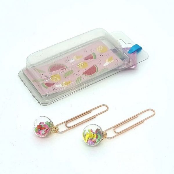 Clips Decorativo Bolinha De Frutas Rose Gold Com 02 Unidades Buendia PCL9232