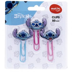 Clips Molin Stitch Disney C/3 Unidades 31375
