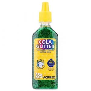 Cola Acrilex Com Glitter Verde 206 23grs