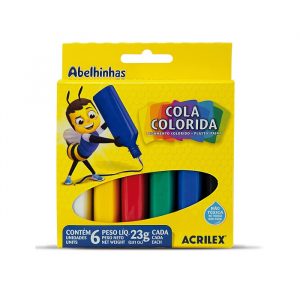 Cola Colorida 23g 6 Cores Plastic Paint Acrilex