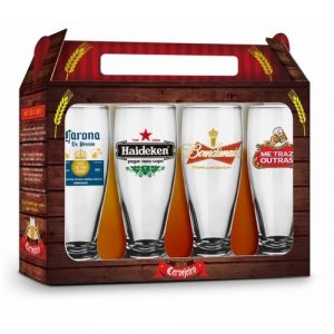 Conjunto Copo Munich Cervejas Internacionais 200ml C/4 Unidades Brasfoot 7588