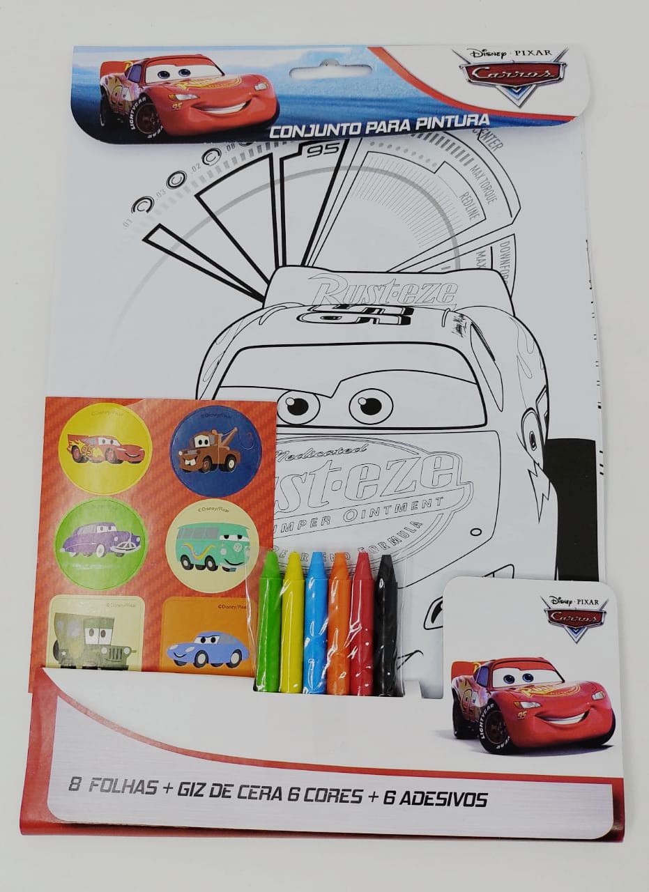 Conjunto Para Pintura VMP 08 Folhas Para Colorir Carros