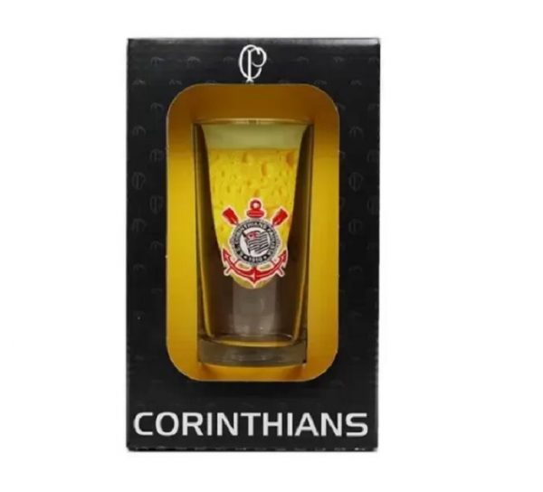 Copo De Vidro Cylinder Long Drink Corinthians 300ml