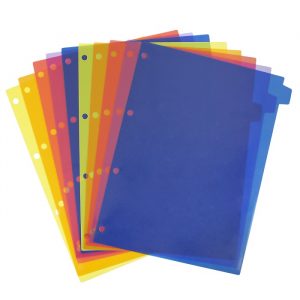Divisórias Plásticas Colegial 10 Matérias Coloridas Dac 7956CL