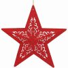 Enfeite De Natal Estrela Filigrana Glitter Dourado ou Vermelho 15cm - Magizi 18884