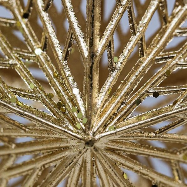 Enfeite De Natal Estrela Glitter Vazada Dourado 19cm - Magizi 26108